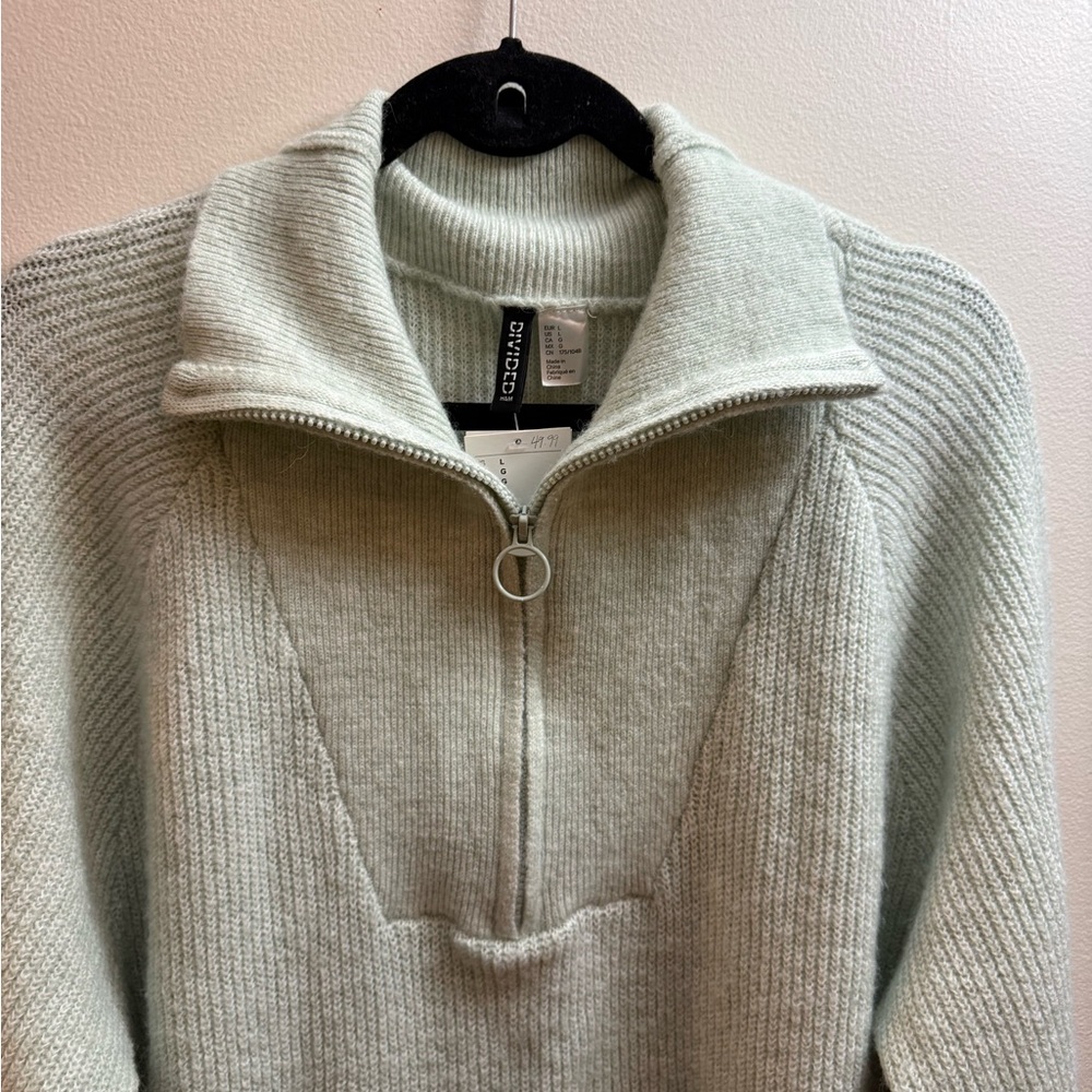 Long H&M quarter zip sweater NWT